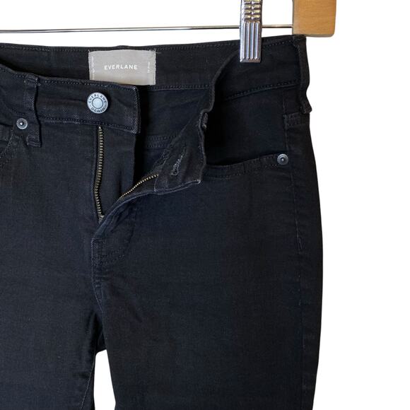 Everlane Black Mid Rise Skinny Ankle Jean Black size 26 - Picture 3 of 4